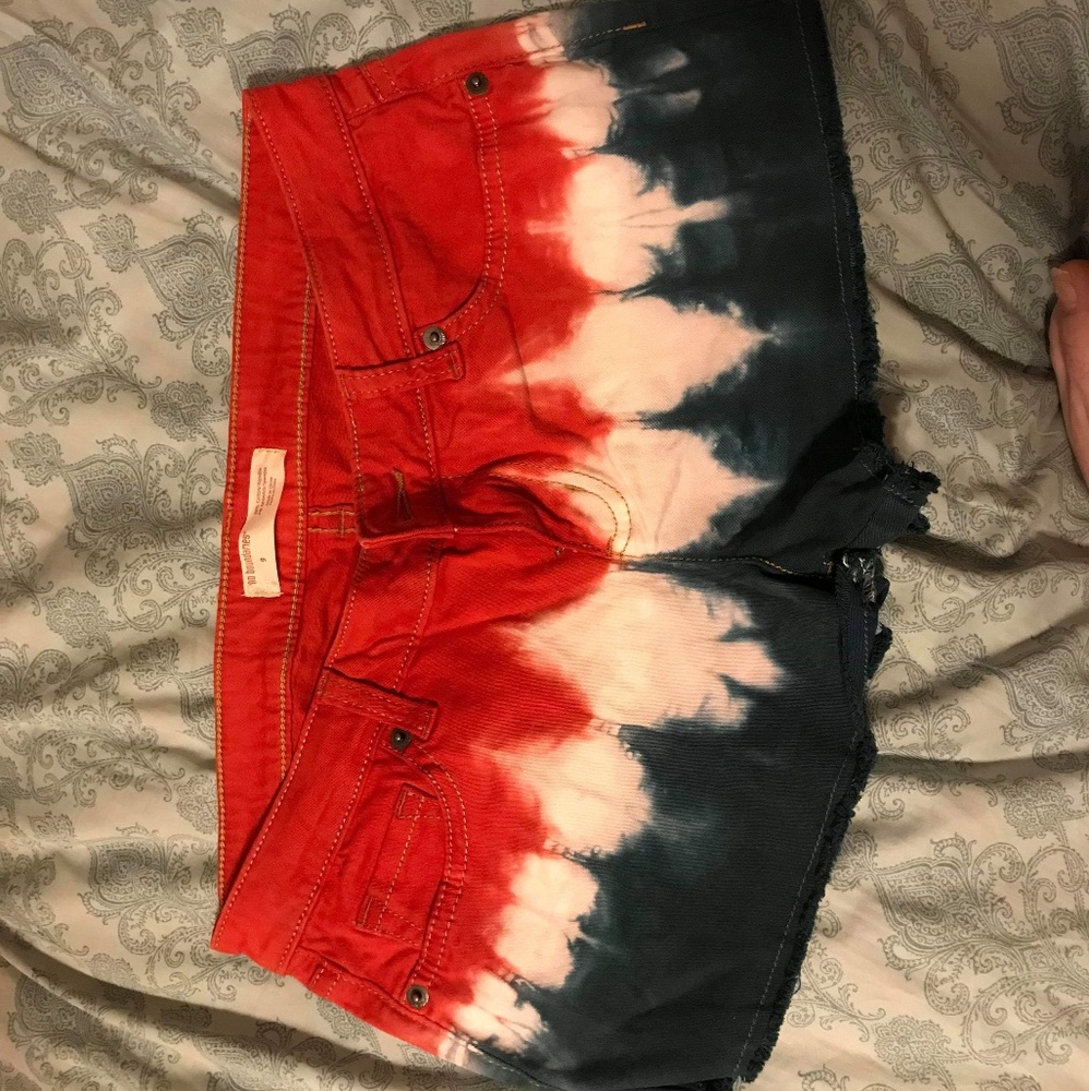 No boundaries red, white, and blue shorts